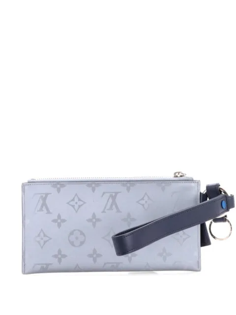Louis Vuitton Pre-Owned Alpha Pouch Limited Edition Monogram Satellite Canvas clutch bag Grey 0M71WLOR7CH8NRLJ