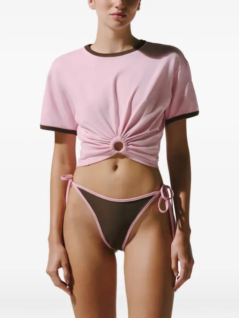 Baobab Tika ring-detail ruched T-shirt Pink 6101094