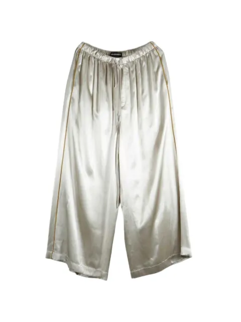 Ann Demeulemeester piped-trim drawstring palazzo pants Neutrals 2601MTR86FA734