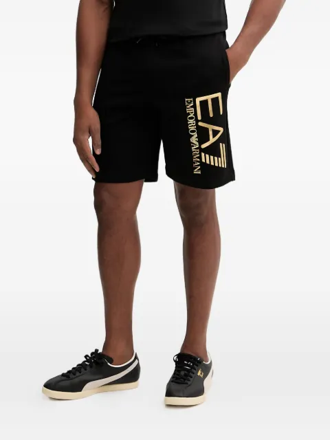 Ea7 Emporio Armani logo-print drawstring shorts Black 7M001414AF22266