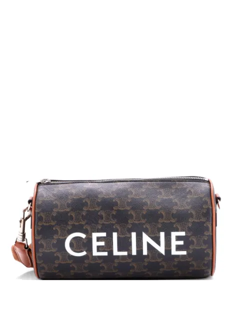 Celine Pre-Owned Logo Cylinder Bag Triomphe Coated Canva crossbody bag Brown YD45TJOY6MA7I10F