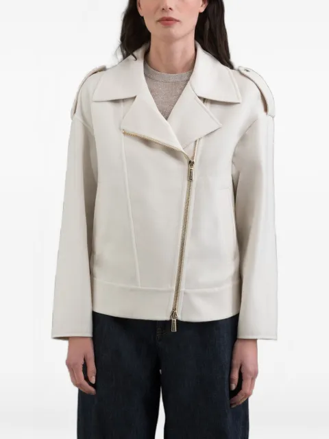 Moorer Viana biker jacket Neutrals MODGI101104TEPAS07V3950