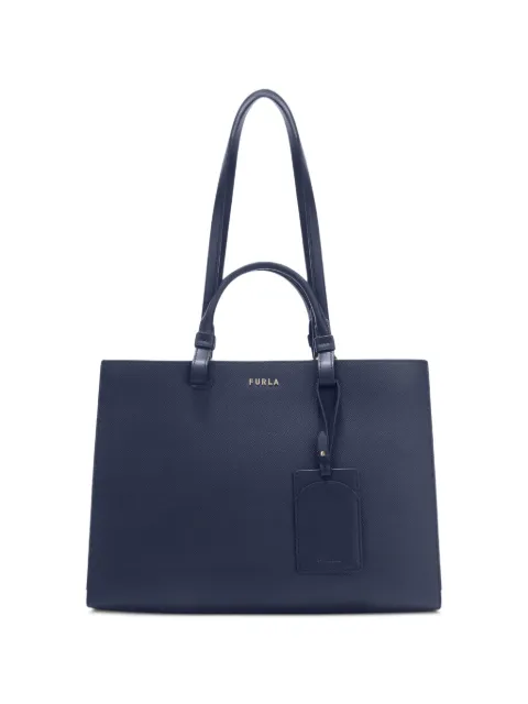 Furla large Deva leather tote bag Blue WB01904BX03069130