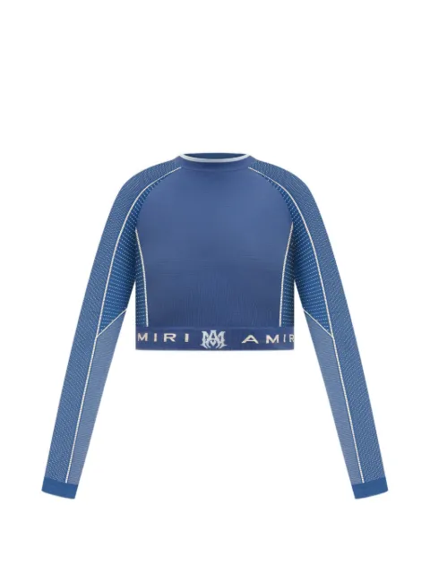 AMIRI MA seamless cropped top Blue AWAWLS1001