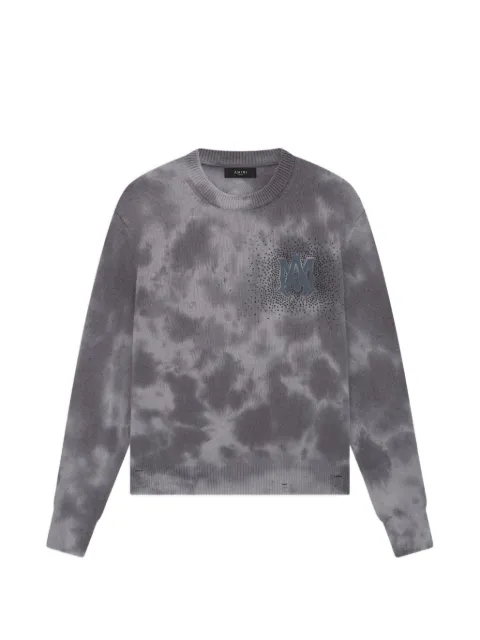 AMIRI crystal-embellished MA sweatshirt Black AMKNCW1041