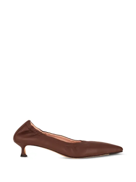 La-Rose elasticated nappa leather pumps Brown LUNA