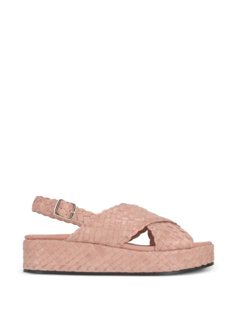La-Rose woven crossover-strap platform sandals Pink 9806000