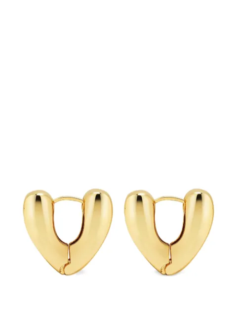 Nialaya Jewelry heart hoop earrings Gold WEAR077