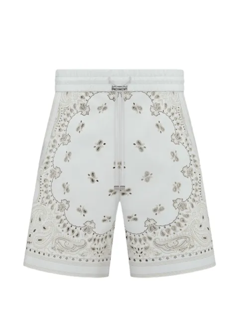 AMIRI bandana-print leather shorts White PF23MLP006