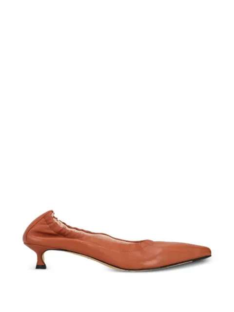 La-Rose elasticated pointed-toe pumps Orange LUNA