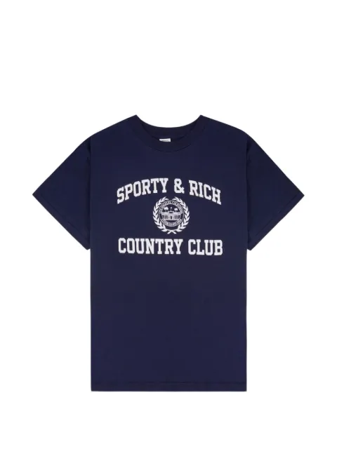 Sporty & Rich Varsity Crest T-shirt Blue TO11176218BL106098