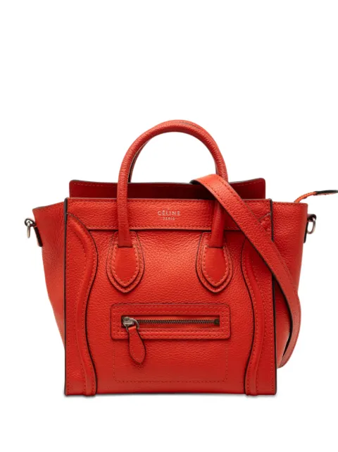Celine Pre-Owned 2012 Nano Leather Luggage Tote satchel Orange 22SM734TTG1ZDEP8