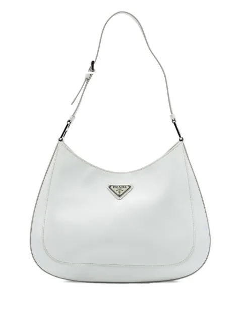 Prada Pre-Owned 2013-2026 Spazzolato Leather Cleo shoulder bag White YBV35Y0OKYI09LD7