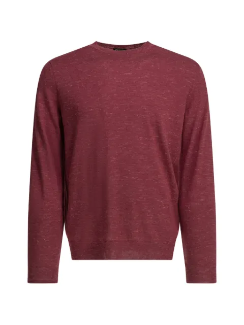 Zegna marl-knit crew-neck sweater Red UHF91A3110R99