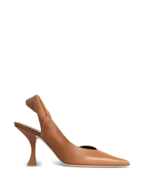 BY FAR Yasha twisted slingback pumps Brown 15296176095619