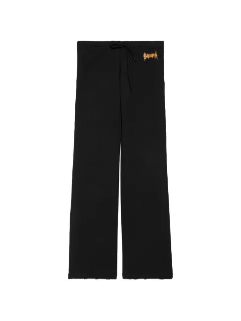 Balenciaga logo-embroidered drawstring track pants Black 791750TUVL2