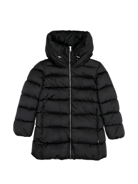 Add quilted hoodie jacket Black 12AWH226