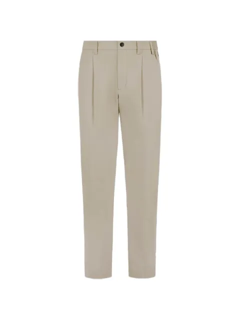 People Of Shibuya Kobra PM931 pleated technical-stretch trousers Neutrals KOBRAPM931