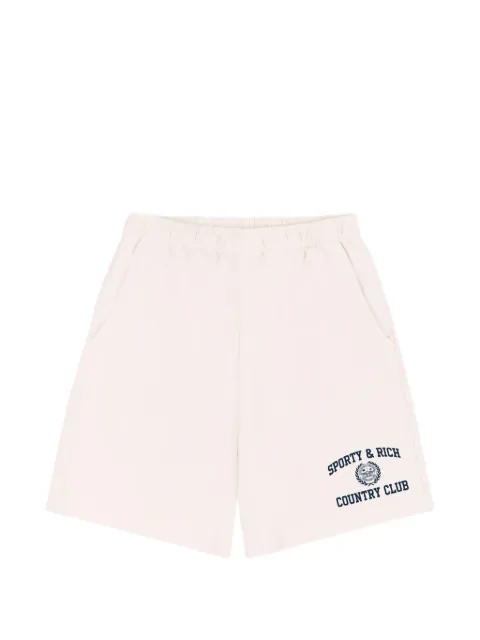 Sporty & Rich Varsity Crest shorts Neutrals SH03976218WH37