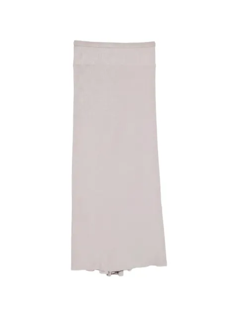 Rick Owens Calf Bias ribbed-knit maxi skirt Grey RP01F6334CC