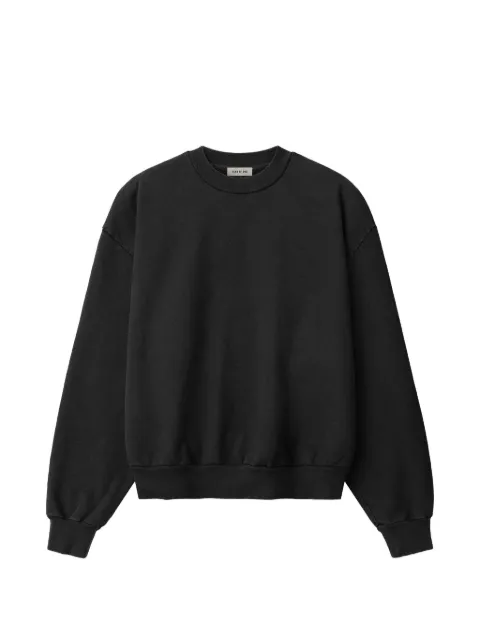 Fear Of God logo-plaque crew-neck sweatshirt Black FG9M129935BHF