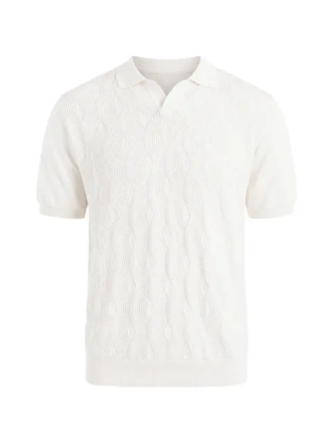 04651 / A TRIP IN A BAG wave-pattern T-shirt White 2KN2604A23