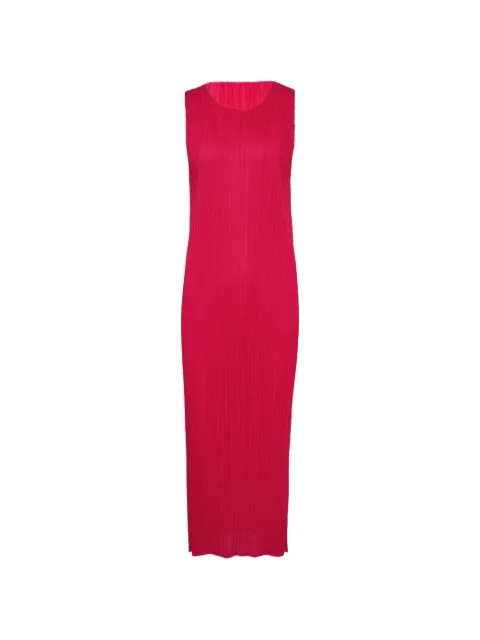 Pleats Please Issey Miyake pleated-design sleeveless maxi dress Pink PP56JH410