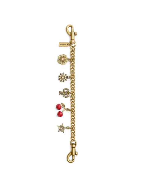 Coach crystal-embellished bag charm Gold CCX41