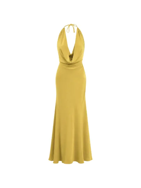 ACTUALEE cowl-neck maxi dress Yellow 16184AB4119YELLOW