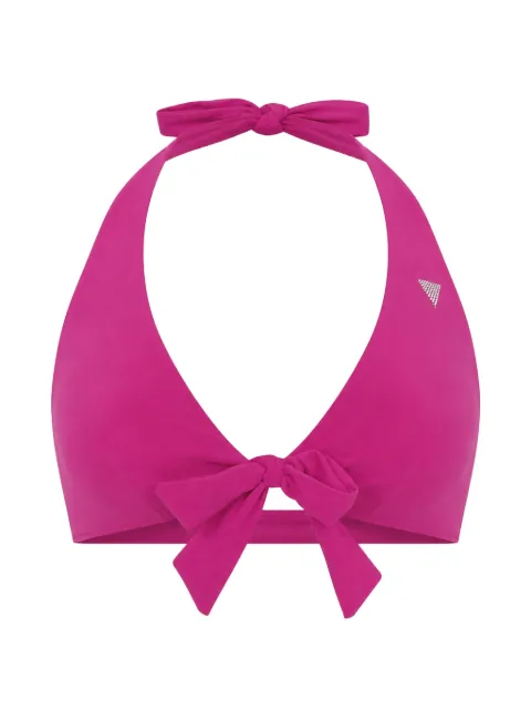 GUESS USA halterneck bow-detail bikini Pink E5GJ55LY00K