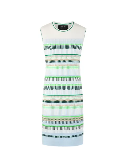 MARCCAIN striped sleeveless mini dress Green AS2123M17