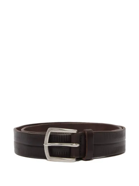 Orciani ribbed-detailing leather belt Brown U08379