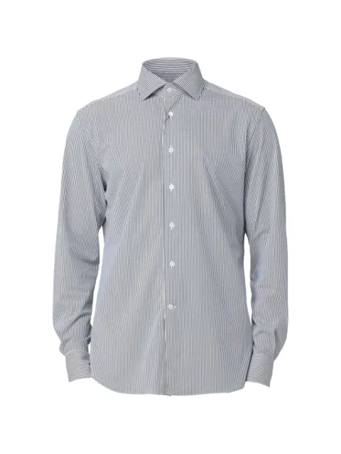 Corneliani vertical-stripe long-sleeve shirt Grey 27P1782711465