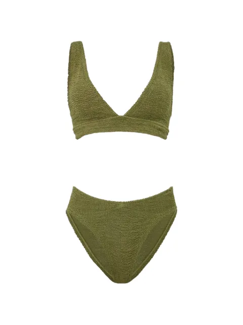 Hunza G Angel crinkled-texture bikini Green ANGELBIKINIA