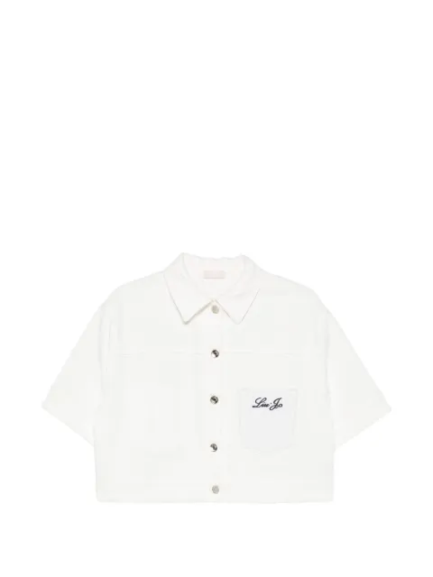 LIU JO short-sleeve cropped jacket White WA6509T1816