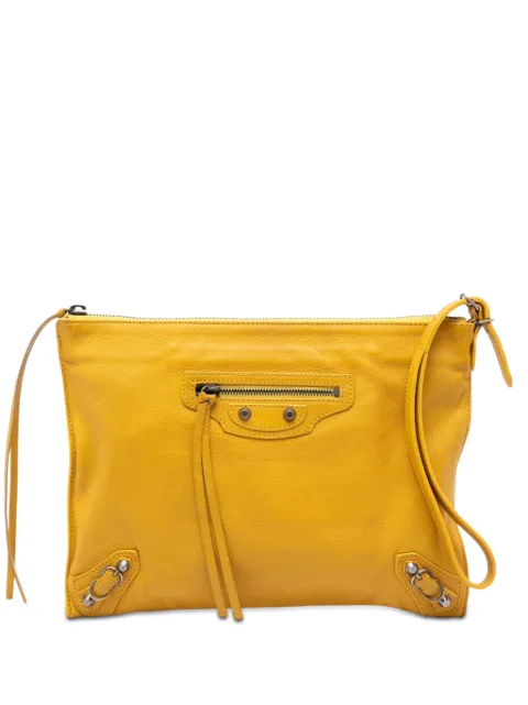 Balenciaga Pre-Owned 2021-2026 Leather Papier Wristlet clutch bag Yellow FEHBBPJWJPHQJF3Z