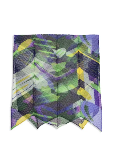 Pleats Please Issey Miyake Pleats Please abstract-print scarf Purple PP67AD1810