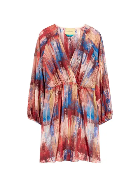 MOMONÌ Luno printed silk mini dress Red 261MMODR01826102MO