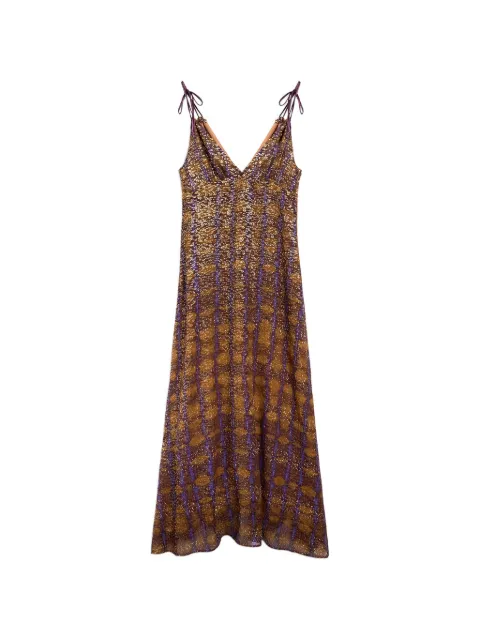 MOMONÌ Dulce fil coupé dress Brown 261MMODR00826106MO