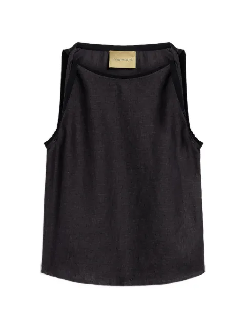 MOMONÌ torchon-strap back-vent tank top Black 261MMOTO00726116MO