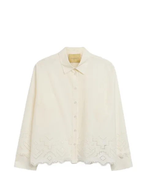 MOMONÌ broderie anglaise poplin shirt White 261MMOSH04226120MO