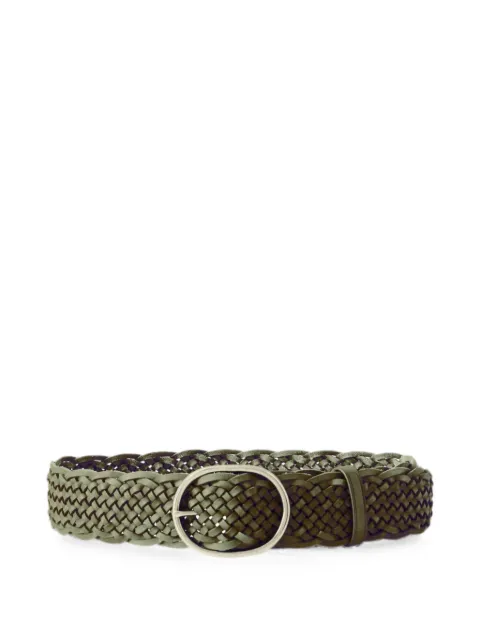 DRAGON DIFFUSION woven leather belt Green 6060