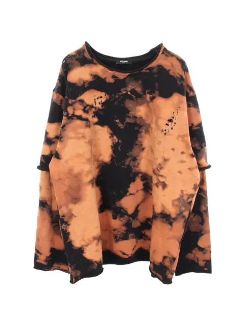 Balmain Pre-Owned tie-dye distressed sweatshirt Black 1070684