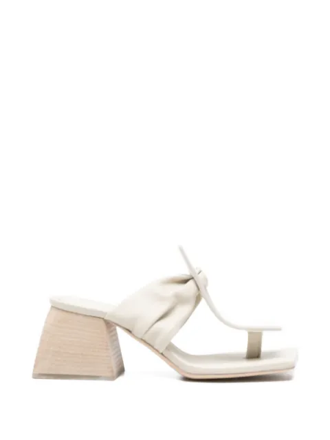 Uma Wang square-toe sandals Neutrals US9176SQUAREMULE