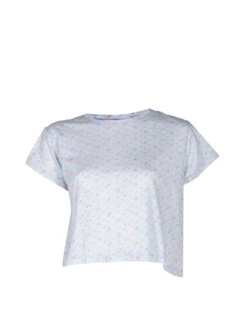 LoveShackFancy Rubin floral-print T-shirt Blue LK2033262