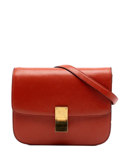 Celine Pre-Owned 2016 Medium Calfskin Classic Box crossbody bag Red NTFWE0AUUCE1EGYK