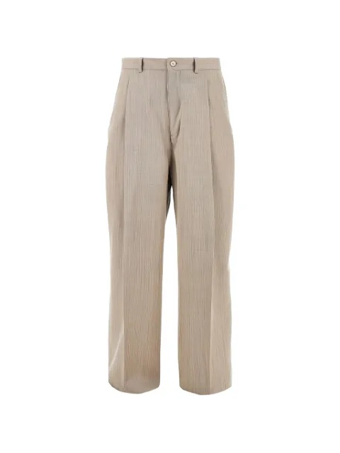 Cmmn Swdn pleated twill-weave trousers Grey M26W495PEBBLEGREY