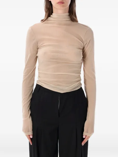 LEMAIRE ballerina scarf top in mesh jersey Neutrals TS0053LJ1070