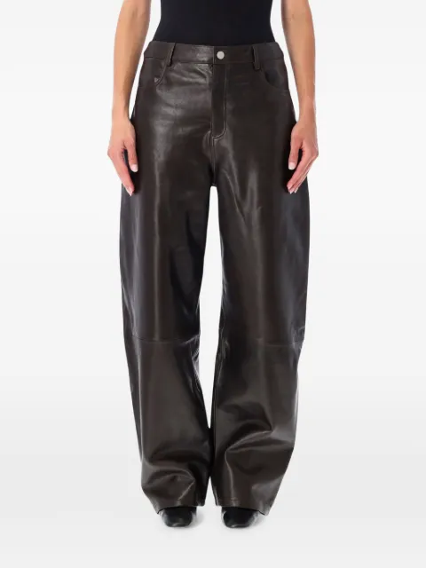 Arma Ece leather barrel trousers Brown ECE