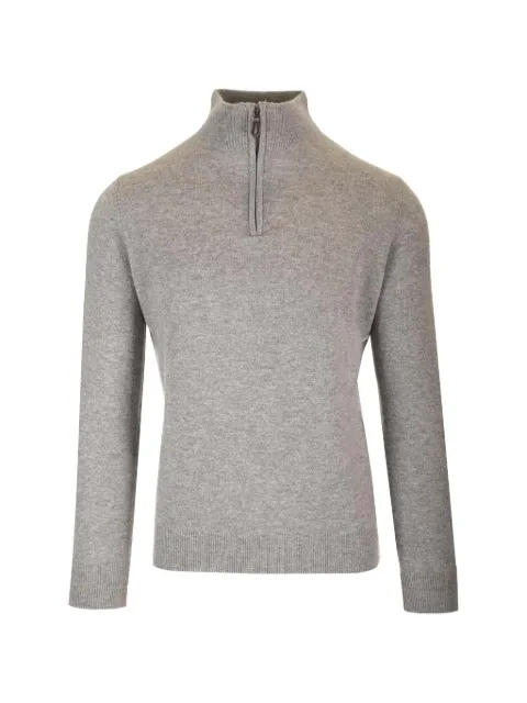 Al Duca D’Aosta 1902 zip-fastening cashmere jumper Grey XIN9